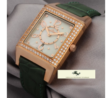 HK1138 JAEGER LE COULTRE REVERSO SQUADRO YEŞİL TAŞLI BAYAN SAATİ