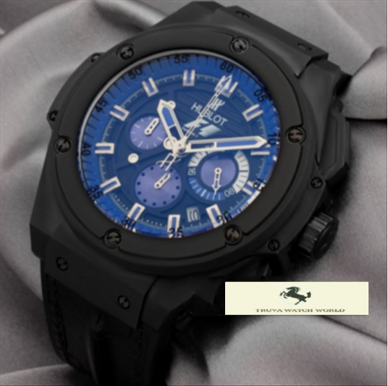 HK953 HUBLOT GENEVE KİNG POWER FOMULA 1 MAVİ KADRAN